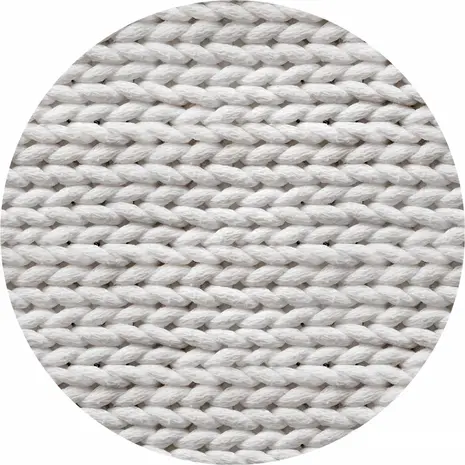 floorevents.com Round vinyl rug | Braided virgin white