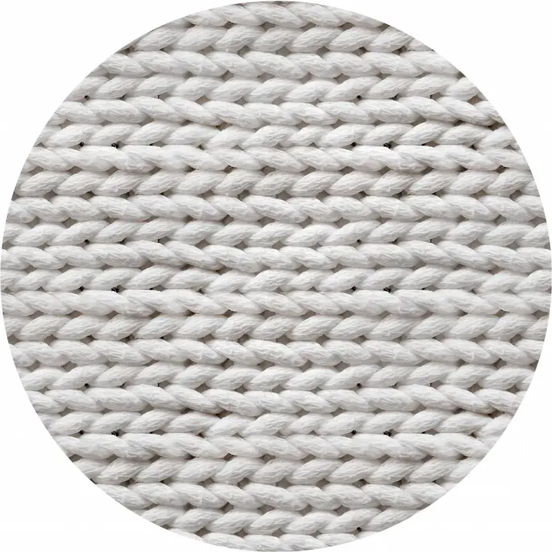 Vinylboden rund | Geflochtenes Virgin White