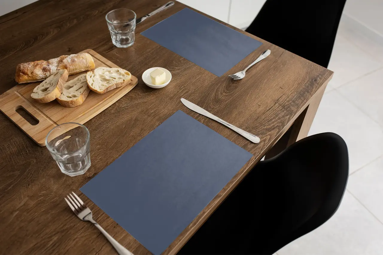 floorevents.com UNI Tischset Vinyl | Blau