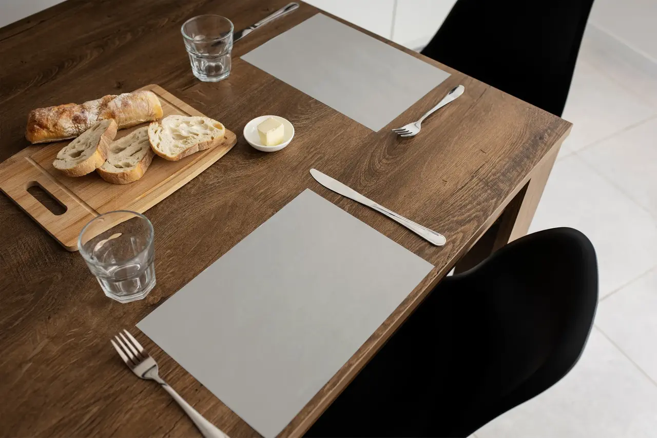 floorevents.com UNI Placemat vinyl | Licht Grijs