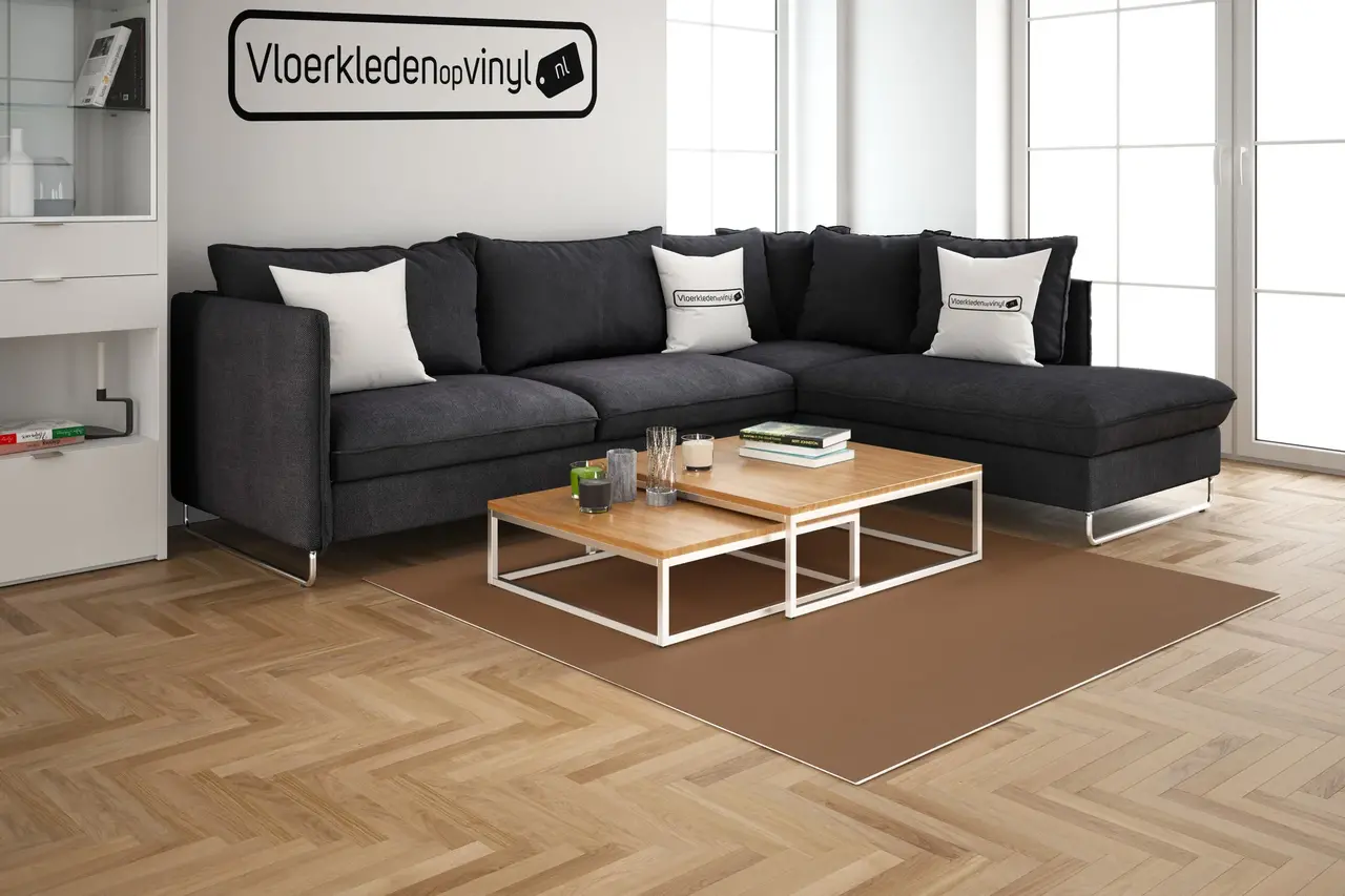 floorevents.com UNI vinyl cloth | Brown