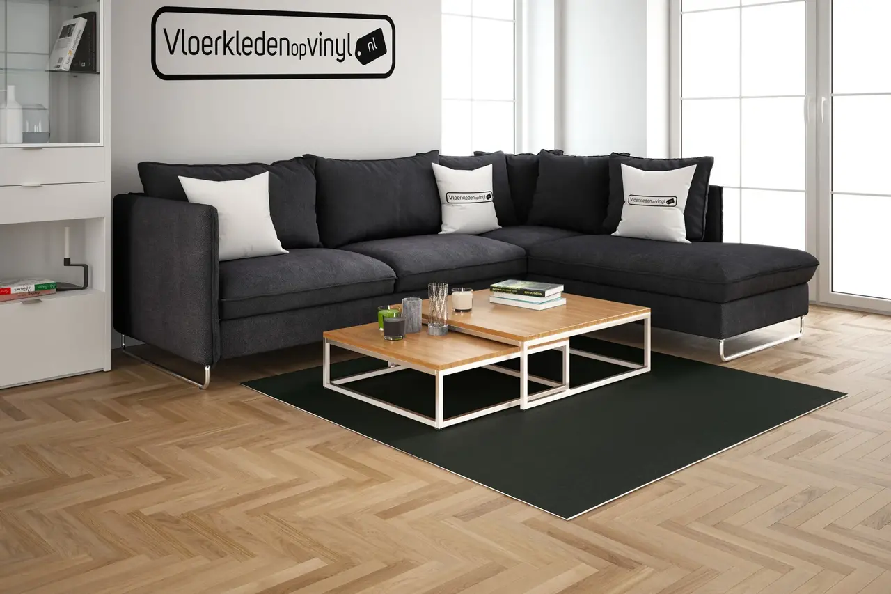 UNI Vinyl-Bodenbelag | Schwarz UNI Vinyl-Bodenbelag | Schwarz