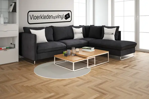 floorevents.com UNI vinyl rug round | Light Grey