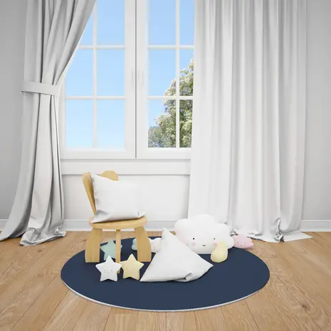 UNI Vinylboden rund | Blau UNI Vinylboden rund | Blau