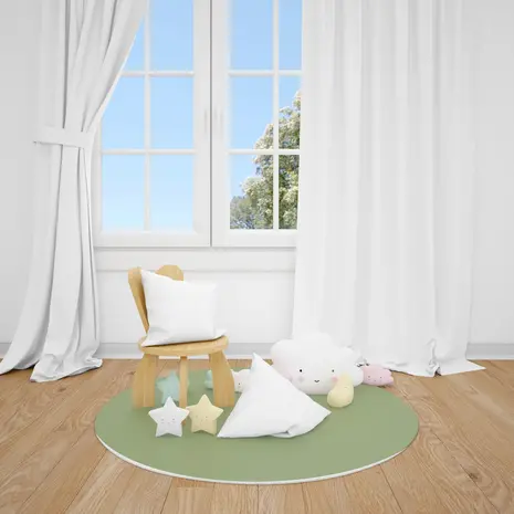 UNI kleed vinyl rond | Groen UNI kleed vinyl rond | Groen