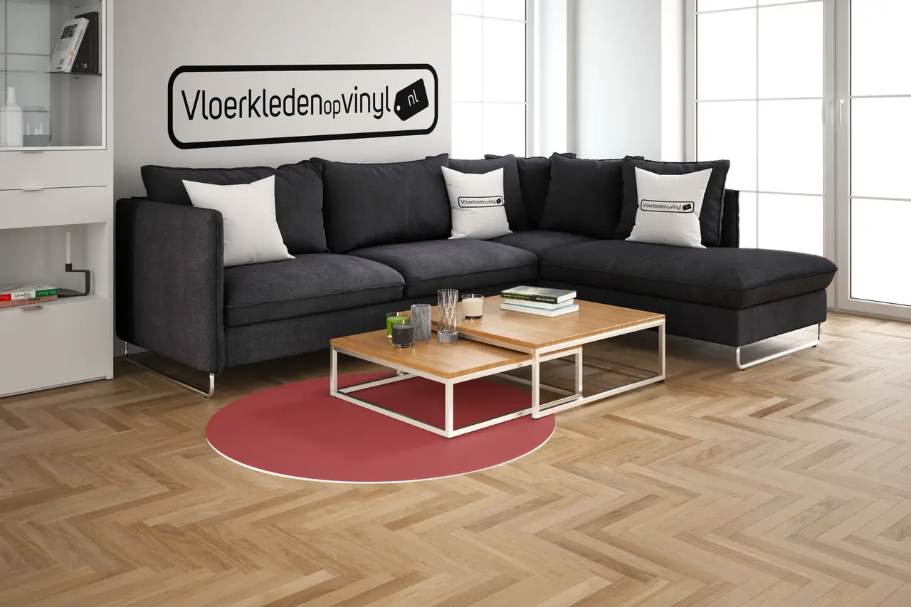 floorevents.com UNI Vinylboden rund | Rot