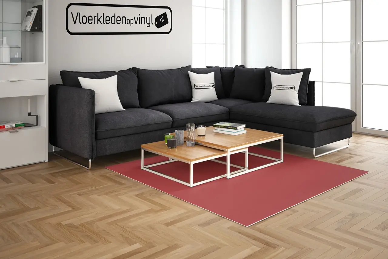 UNI kleed vinyl | Rood UNI kleed vinyl | Rood
