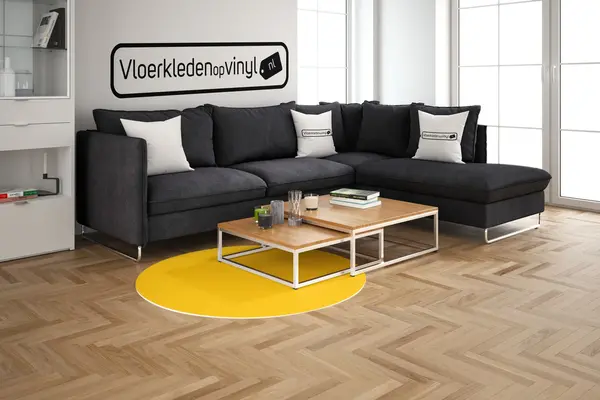 floorevents.com UNI Vinylboden rund | Gelb
