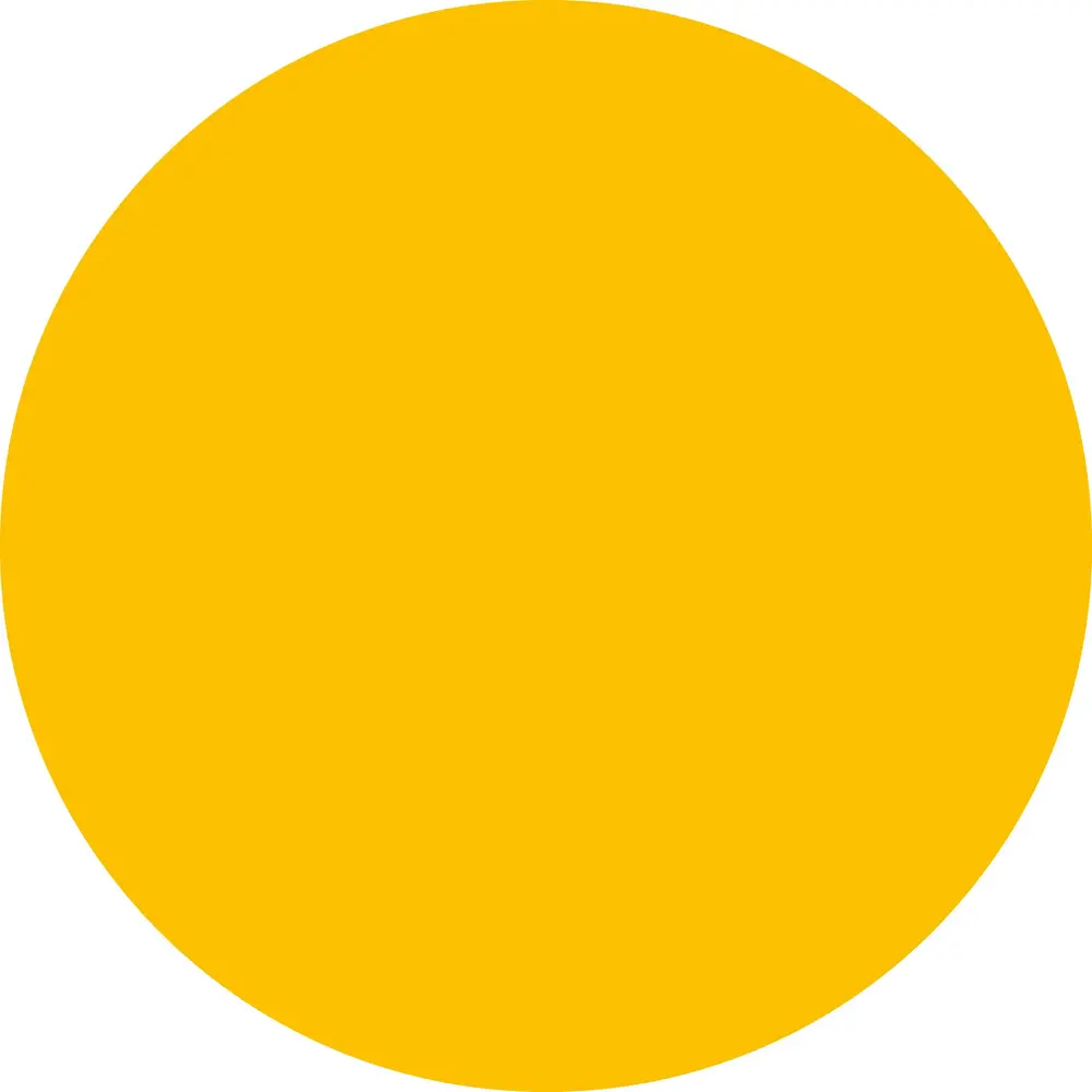 UNI kleed vinyl rond | Geel