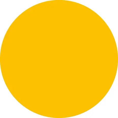 UNI kleed vinyl rond | Geel