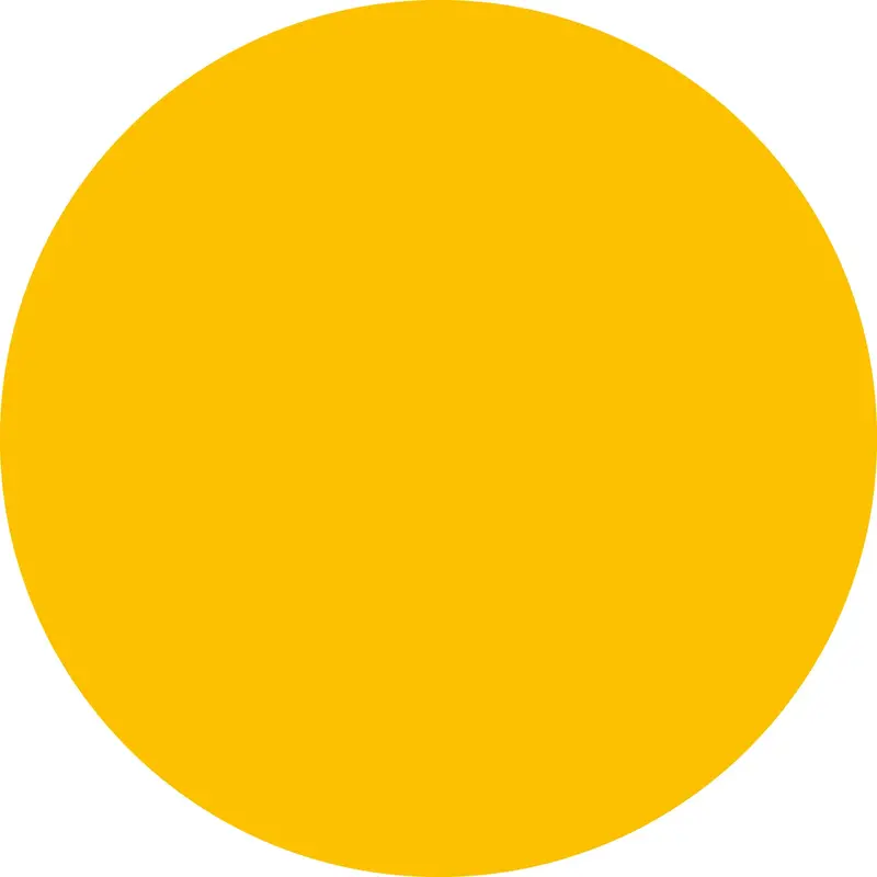 Tapis UNI vinyle rond | Jaune