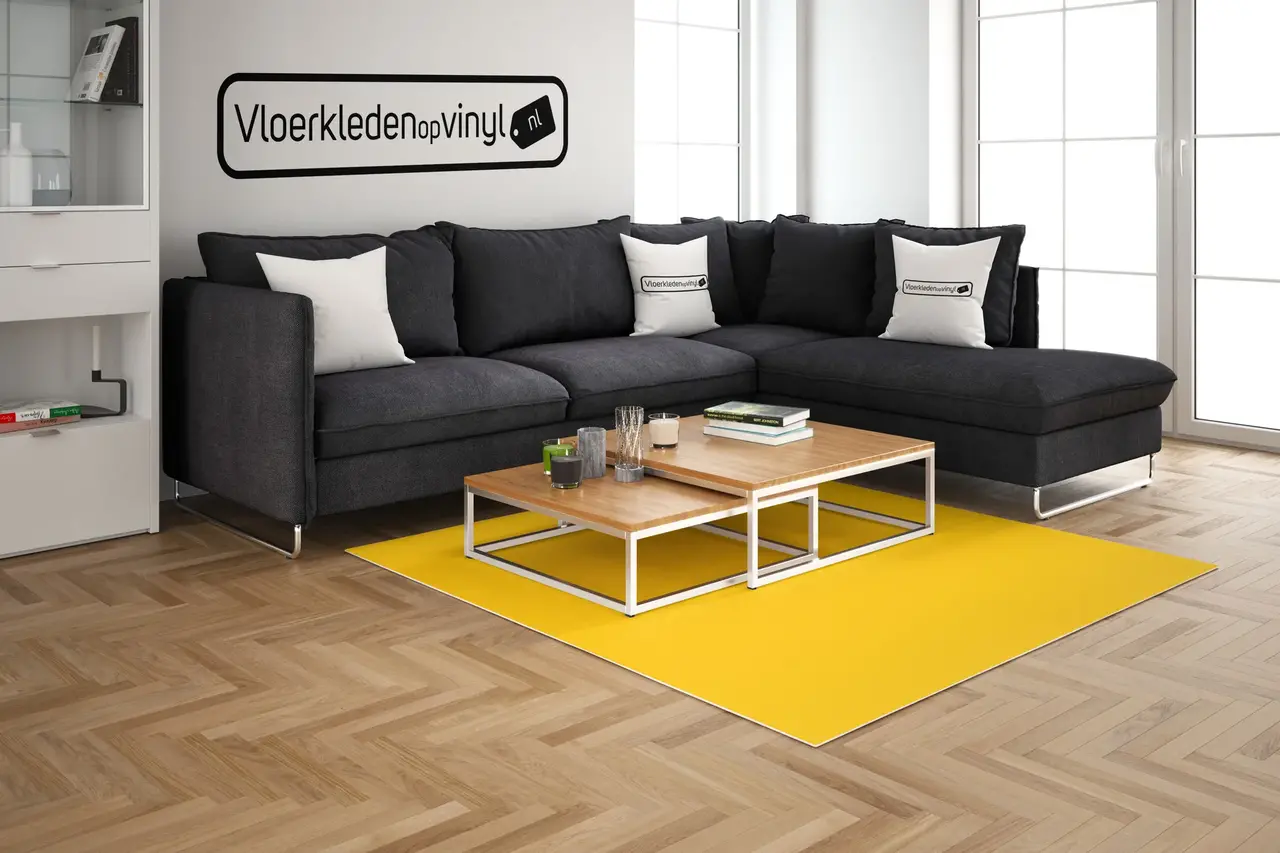 UNI tablecloth vinyl | Yellow UNI tablecloth vinyl | Yellow