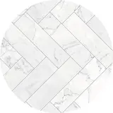 Placemat vinyl round | Marble love