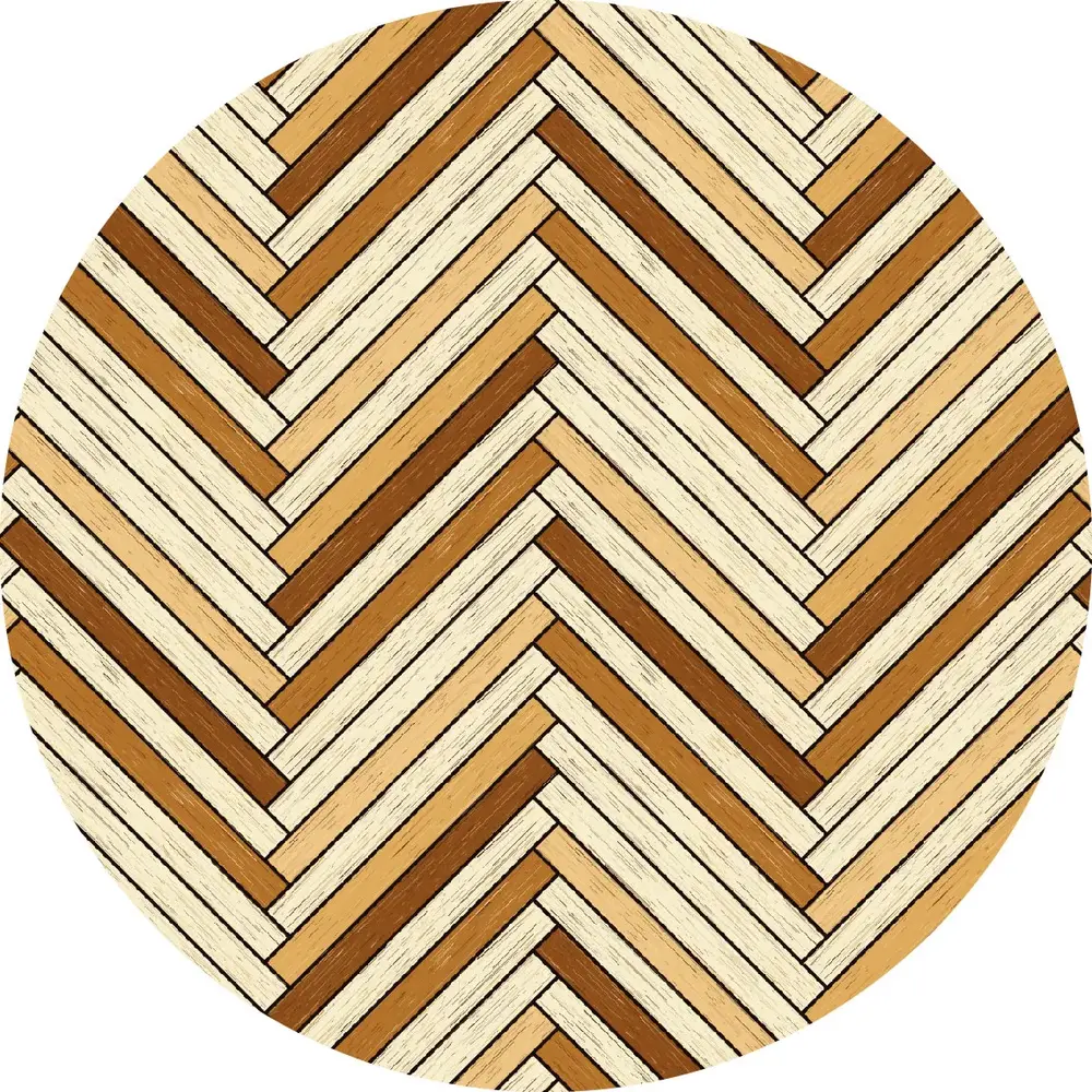 floorevents.com Vloerkleed vinyl rond | Woody
