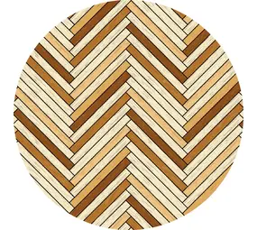 Round vinyl rug | Woody Round vinyl rug | Woody