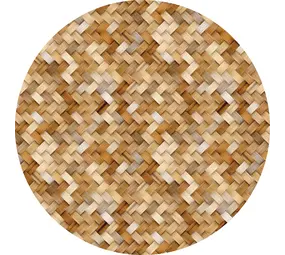 Placemat vinyl round | Bamboo