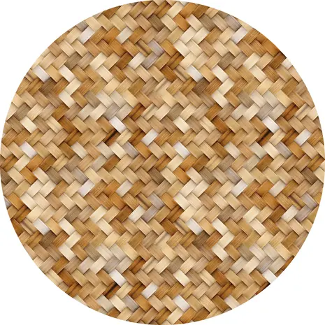 Placemat vinyl rond | Bamboe