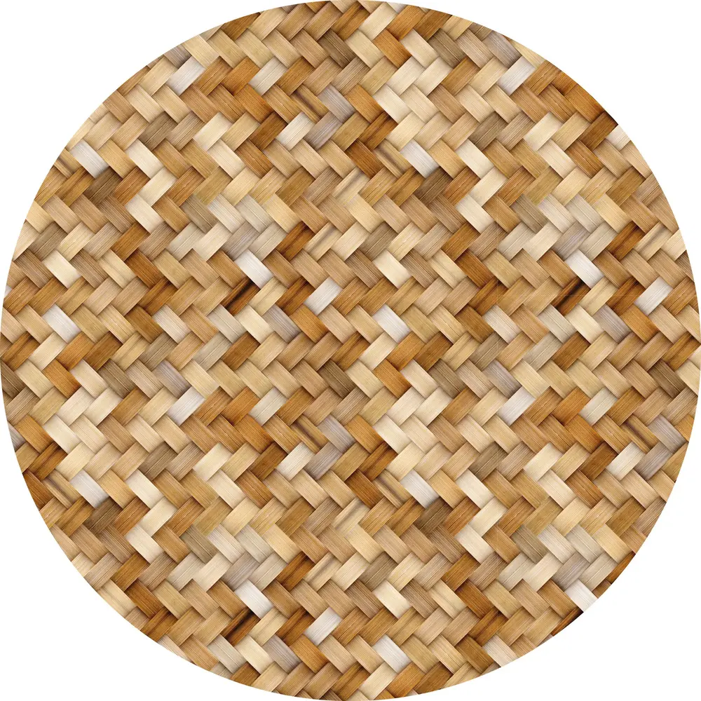 Vloerkleed vinyl rond | Bamboe Vloerkleed vinyl rond | Bamboe