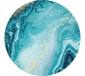 Vinyl round rug | Blue lagoon Vinyl round rug | Blue lagoon