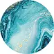 floorevents.com Vloerkleed vinyl rond | Blue lagoon