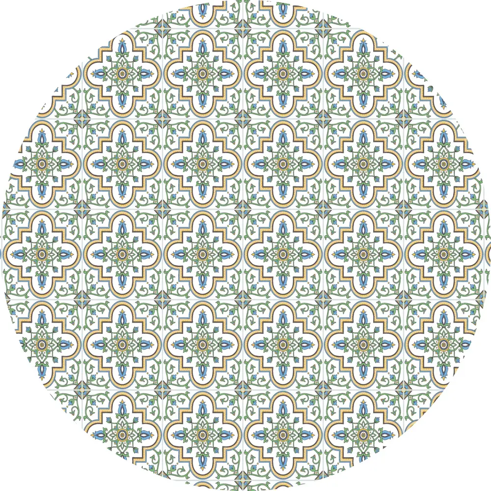 floorevents.com Vloerkleed vinyl rond | Mozaiek