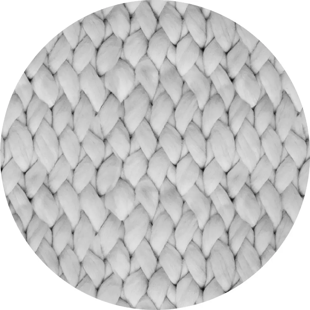 floorevents.com Round vinyl rug | Chunky Merino grey