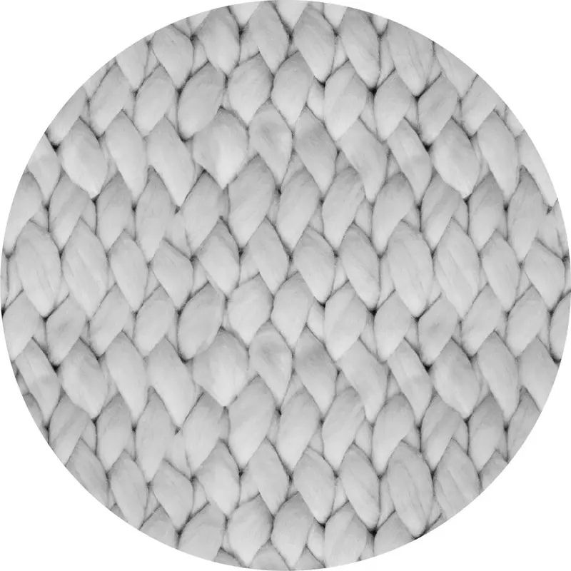 Vinylteppich rund | Chunky Merino grau