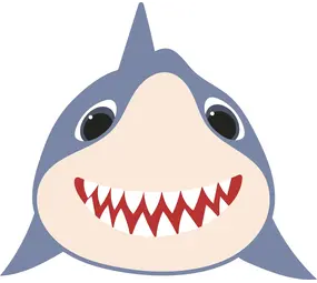 Children's room rug vinyl | Sharkie Children's room rug vinyl | Sharkie