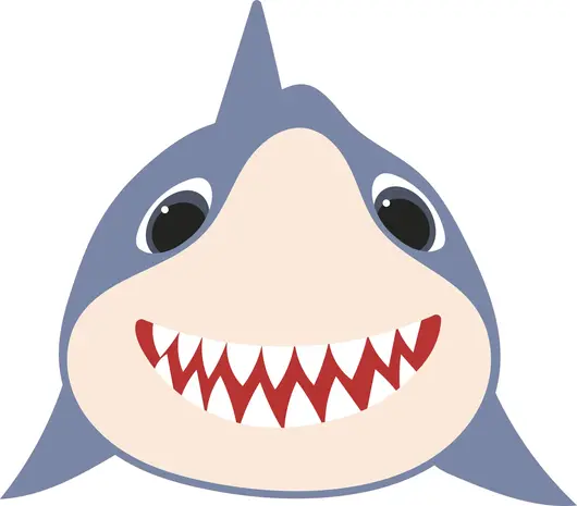 Kinderzimmerteppich Vinyl | Sharkie