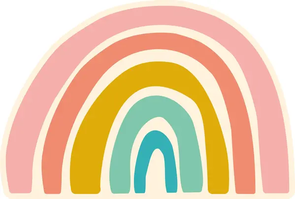 Round vinyl rug | Rainbow Round vinyl rug | Rainbow