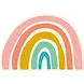 floorevents.com Round vinyl rug | Rainbow