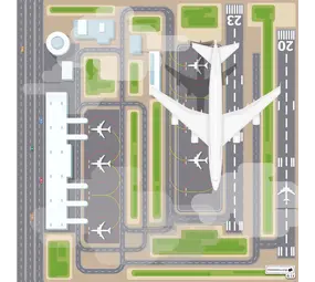 Play mat vinyl - airport Play mat vinyl - airport