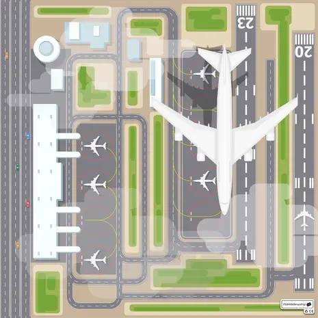 floorevents.com Spielteppich Vinyl - Flughafen