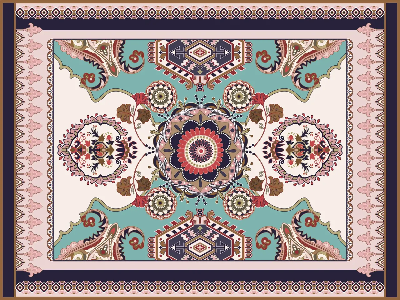 Vloerkleed vinyl | Persia fiori Vloerkleed vinyl | Persia fiori