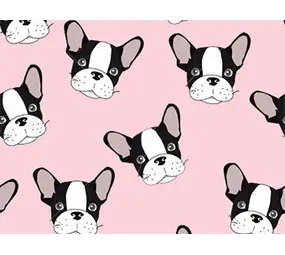 children's room rug vinyl |  Frenchie pink