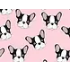 children's room rug vinyl | Frenchie pink children's room rug vinyl | Frenchie pink