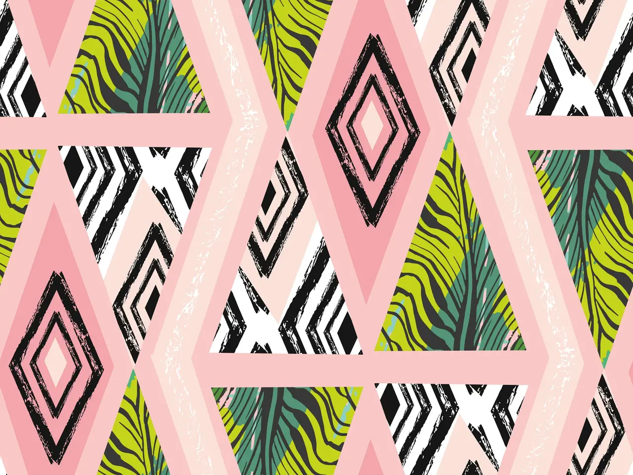 kinderkamerkleed vinyl | Pink jungle kinderkamerkleed vinyl | Pink jungle