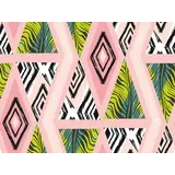 kinderkamerkleed vinyl | Pink jungle kinderkamerkleed vinyl | Pink jungle