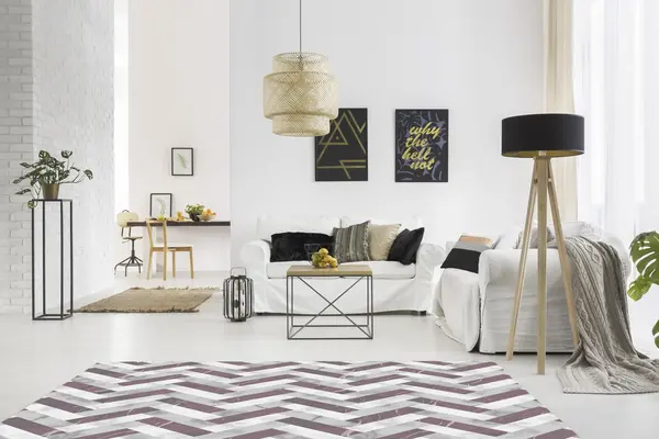 floorevents.com Vinyl rug | Marble herringbone - grey/old pink