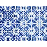 Induction protector  | Blue tiles tulips