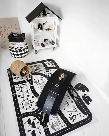 Play mat vinyl | city black/white Play mat vinyl | city black/white