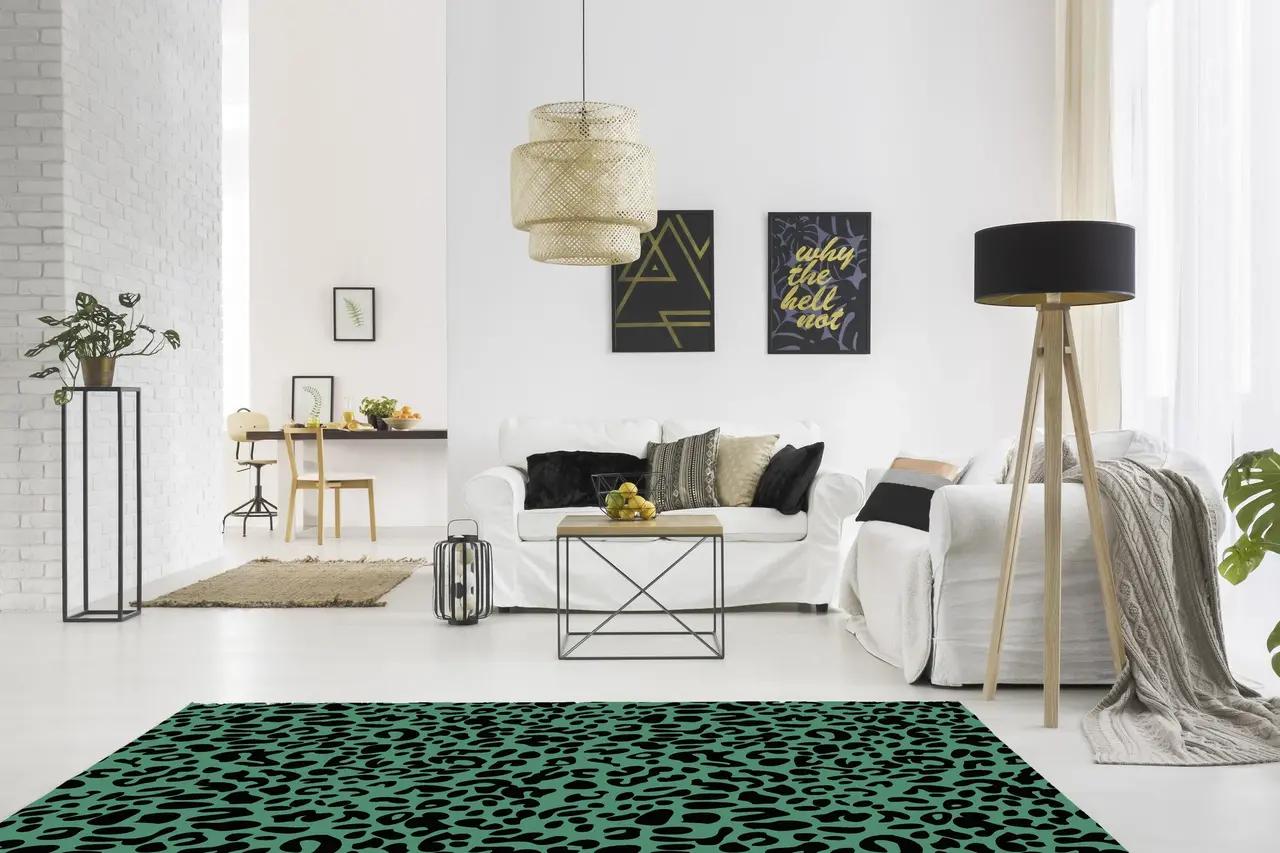 Vinyl | rug | Leo. Green Vinyl | rug | Leo. Green