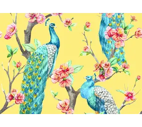 Vinyl placemat | Tropical paradise yellow