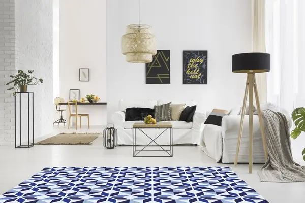 floorevents.com Vinyl rug | Mavi tile pattern rug