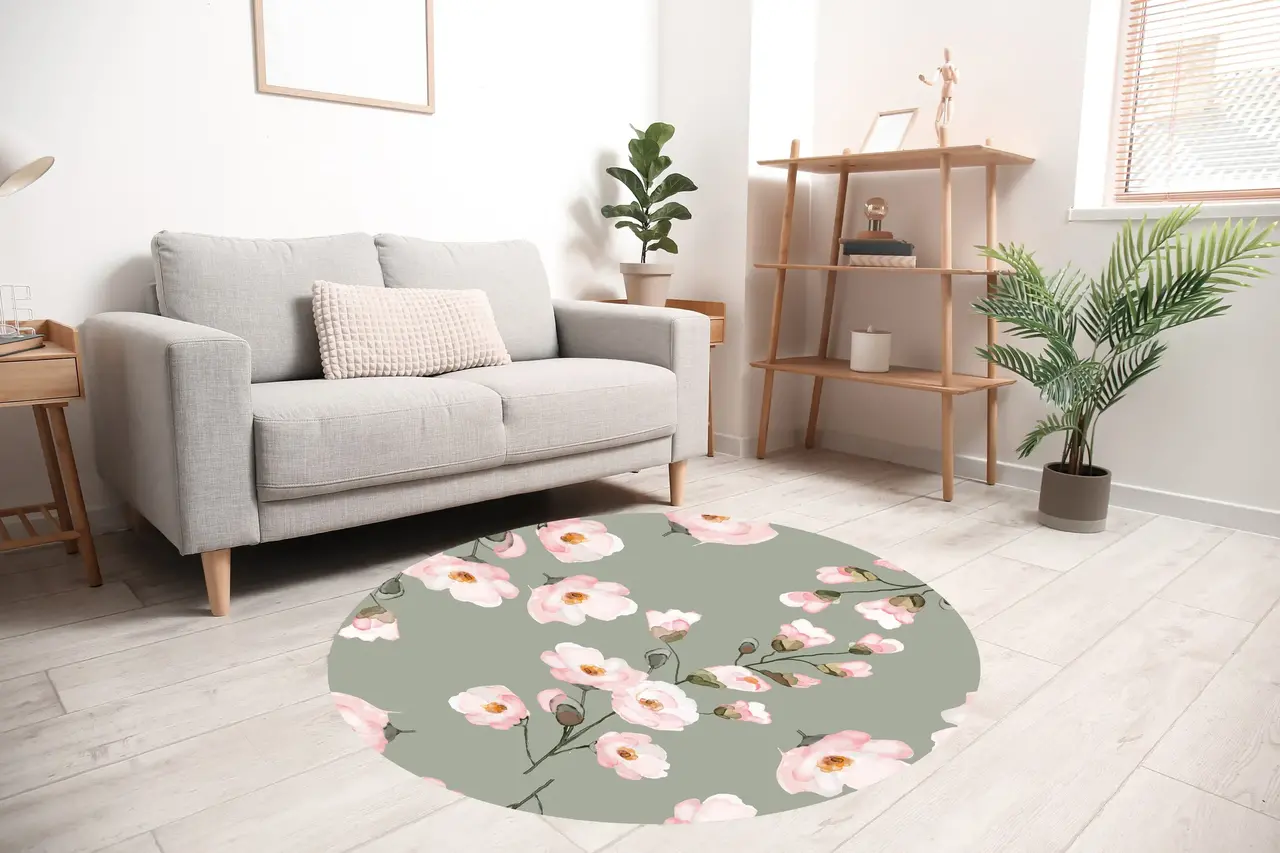 floorevents.com Vinyl-Teppich rund | Blossom