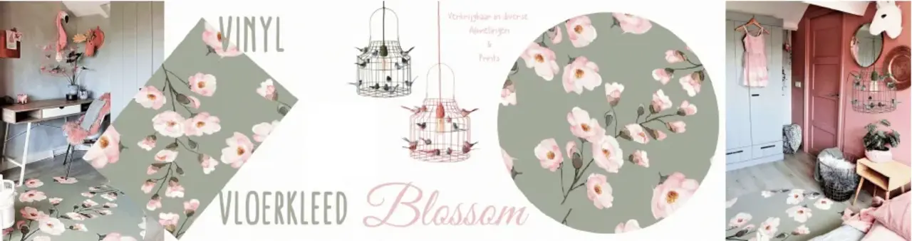 Vloerkleed vinyl rond | Blossom Vloerkleed vinyl rond | Blossom