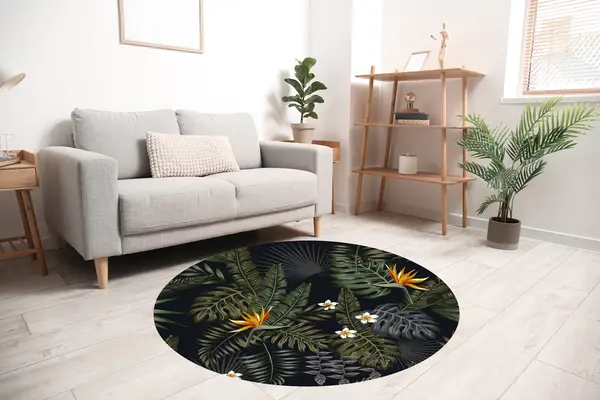 Vloerkleed vinyl rond | Mowgli