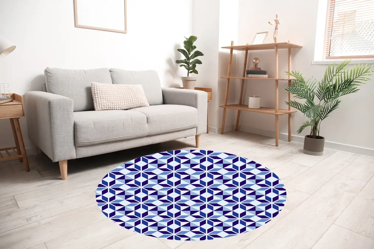floorevents.com Vloerkleed vinyl rond | Mavi