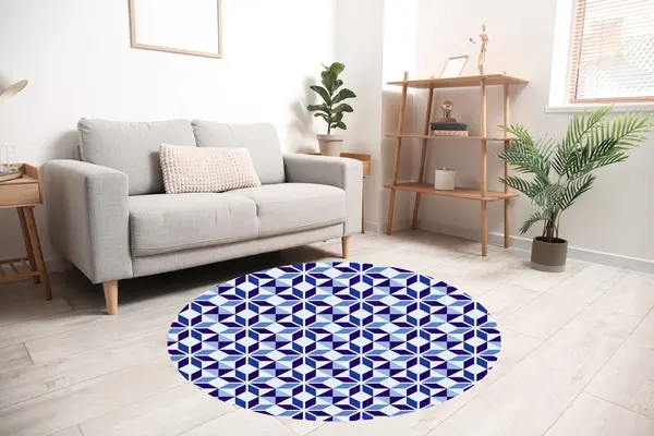 floorevents.com Round vinyl rug | Mavi