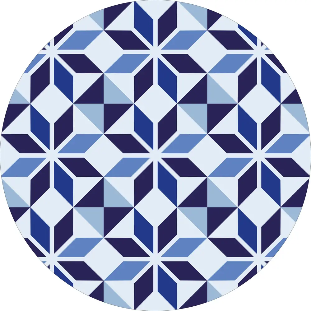 floorevents.com Round vinyl rug | Mavi